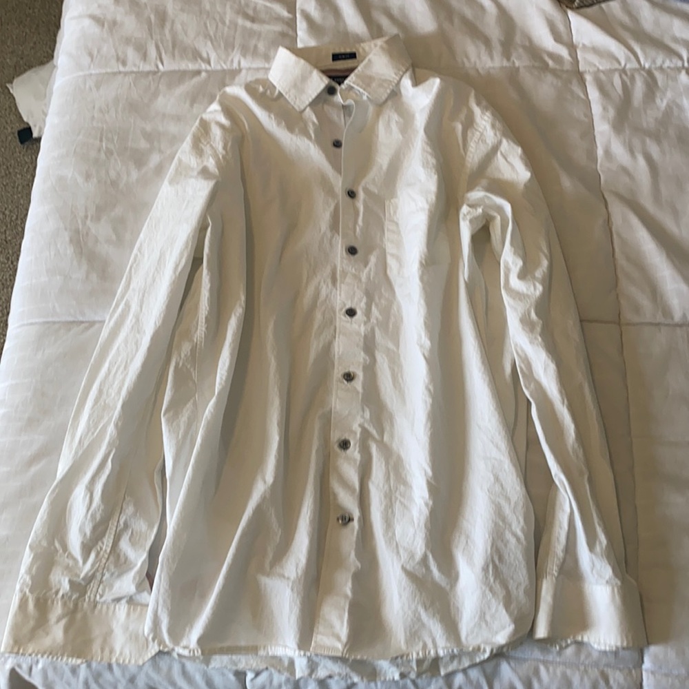 White American Eagle Button Up